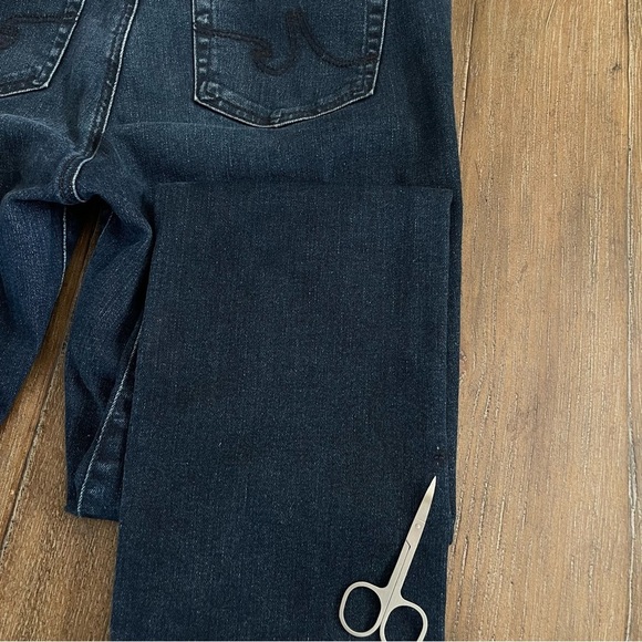 AG The Mari High Rise Slim Straight Leg Denim Jeans Blue - Picture 14 of 14